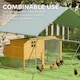 image 8 of PawHut Walk-in Chicken Run w/ Cove , Hanging Feeder, Perch for 12-18 Poultry