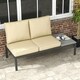 image 10 of Outsunny 2 Seater Outdoor Seat Cushions, Water Repellent Seat Pads with Backrest 