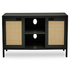 Sherman Black Wood Media Unit