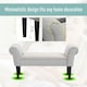 image 5 of HOMCOM Bed End Chaise Lounge Window Seat Arm Bench Hallway Wood Legs Grey