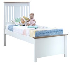 3ft Single Pure white,wood,wooden low foot end, bed frame.Shaker style