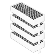 SPARES2GO Activated Carbon Filter for Neff T48PC7BX2 T48TD7BN2 T58PL6EX2 T58TL6EN2 Cooker Hood (Pack of 4 Filters)