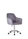image 5 of Office Chair grey velvet swivel with arms and wheels leisure home desk computer | Grey