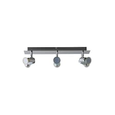 ValueLights Consul Silver Ceiling Bar Spotlight and Bulbs