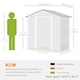 image 3 of Outsunny 6.5 x 3.5ft Metal Garden Shed, Outdoor Storage Shed for Tool Organization with Double Sliding Doors and 4 Vents for Garden, Patio, Green