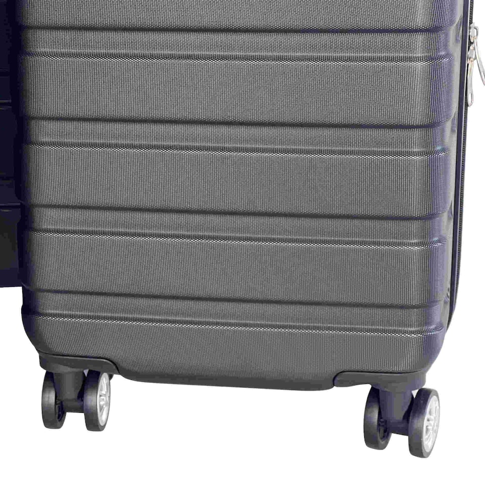 image 1 of 20 Inch, 24 Inch, 28 Inch 3pc Hard Shell ABS Luggage Suitcase Set with Combination Lock | Black