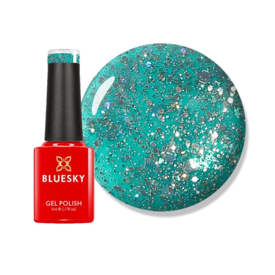 image 1 of Bluesky Blue Gel Polish - Teal Blue Green 5ml