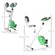 image 2 of HOMCOM Folding Exercise Bike, Fitness Bicycle Indoor Trainer, 8-Level Magnetic Resistance Adjustable, with LCD Monitor, Pulse Sensor, Green