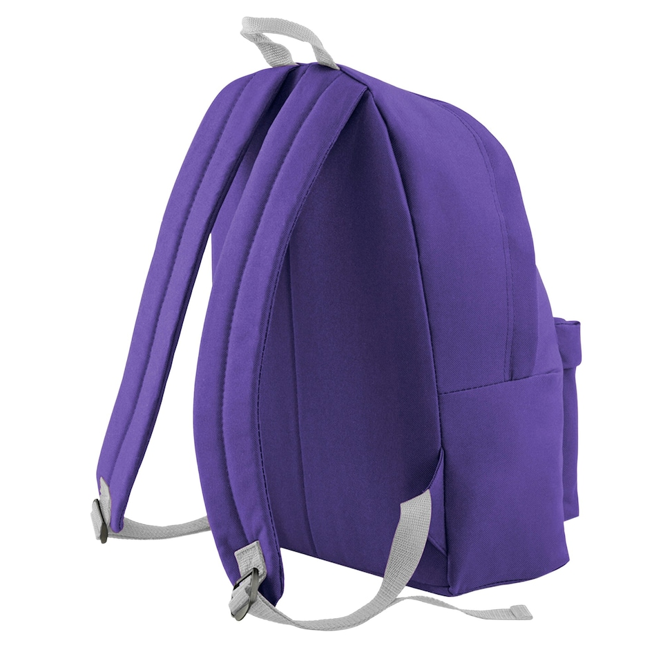 image 1 of Bagbase Junior Fashion Backpack / Rucksack (14 Litres) (Pack of 2) - Purple/Light Grey - One Size