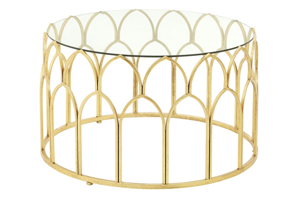 image 1 of Merlin Gold Leaf Coffee Table | Gold