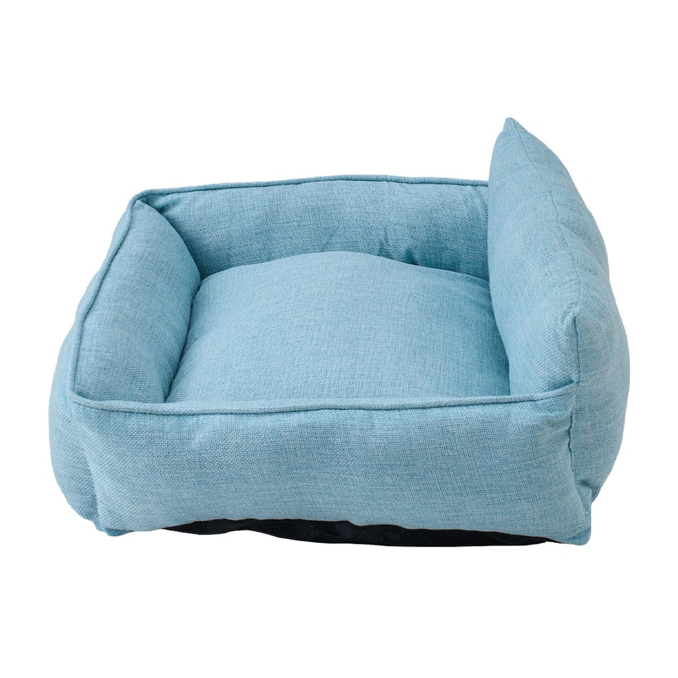 image 1 of Living and Home Cozy Sofa-Style Pet Bed — Soft, Supportive & Stylish | Blue | One Size