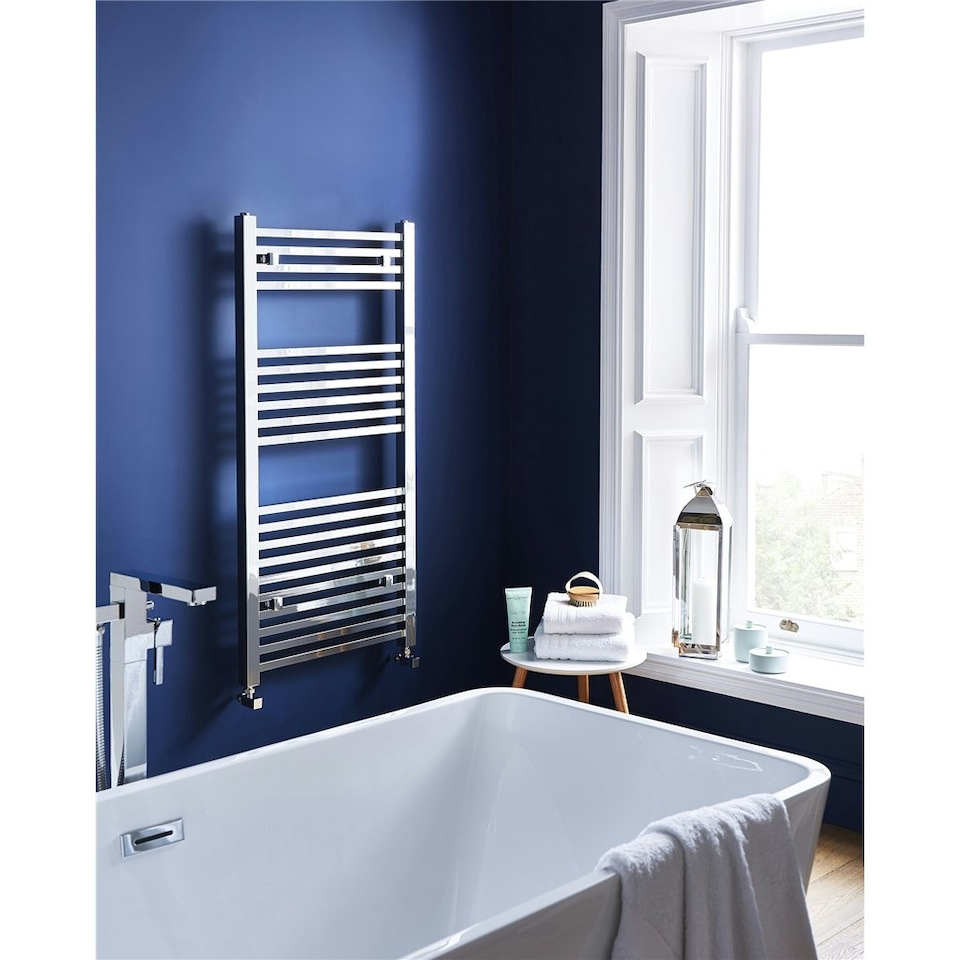 image 1 of 800mm (H) x 600mm (W) - Vertical SQUARE - 25mm - Chrome - Bathroom Towel Rail - (Clifton Rail) -(0.8m x 0.6m)
