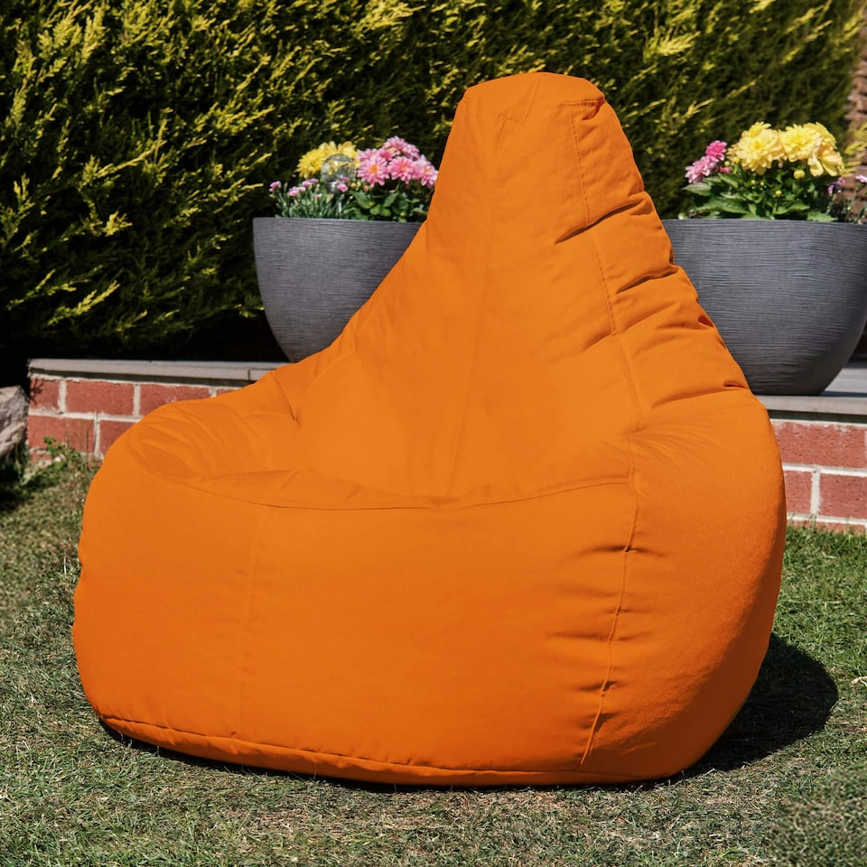 image 1 of icon Recliner Indoor Outdoor Bean Bag Orange Bean Bag Chair Orange