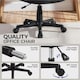image 5 of Yaheetech Adjustable Desk Chair without Arms for Office Black Black
