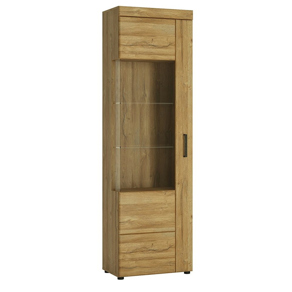 image 1 of Cortina Tall Glazed Display Cabinet (LH) in Grandson Oak