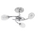 image 2 of ValueLights Mai Brushed Silver Semi-Flush Light and G9 Capsule LED 2.6W Warm White 3000K Bulb