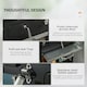 image 5 of Charcoal BBQ Grill Smoker Trolley with Shelves, Bottle Opener and Wheels