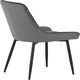image 9 of Quebec Wave Edge Dining Set with 4 Velvet Avery Chairs Grey