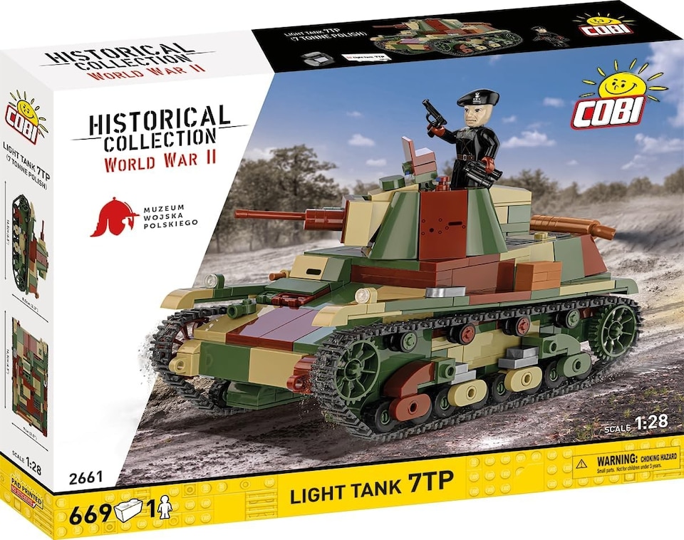 image 1 of Cobi 2661 World War II  Polish Light Tank 7 TP 669 pcs