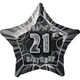 image 1 of Unique Party 21st Birthday Foil Balloon - Silver - One Size