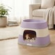image 2 of Dog Cat Pet Home Kitten Kennel Animal Shelter Weatherproof Indoor Outdoor House | Multi | Lilac | 1