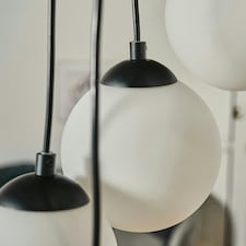 ValueLights Beauworth 5 Way Matte Black Ceiling Light Pendant