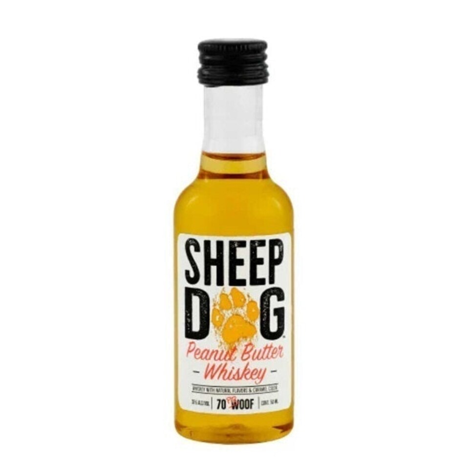 image 1 of Sheep Dog Peanut Butter Whiskey Liqueur Miniatures 12 x 5cl case