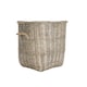 image 3 of Charles Bentley Snug Set Of Two Fabric Lined Wicker Log Baskets Handmade Rope