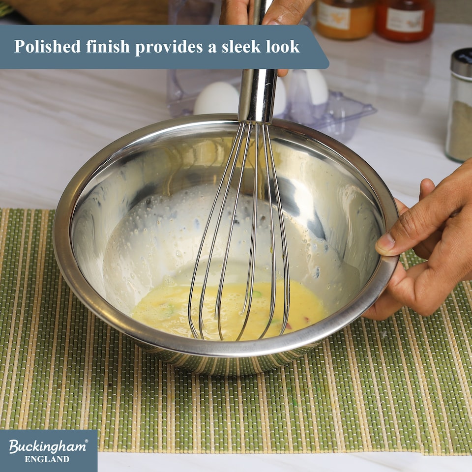 image 1 of Buckingham Premium Stainless Steel Deep Salad Mixing Bowl 24 cm , 2.3 Litre