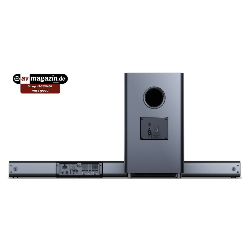 image 1 of SHARP HT-SBW460 3.1 440W Dolby Atmos Soundbar with Subwoofer