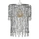 image 1 of ValueLights Modern Chrome Acrylic Bead Effect Silver Ceiling Shade | Chrome