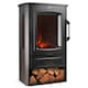 image 1 of VonHaus Stove Heater with Panoramic View & Log Storage