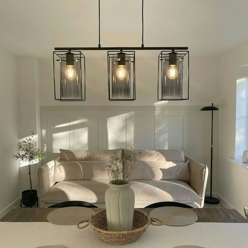image 1 of Merton 3 Light Ceiling Light Black