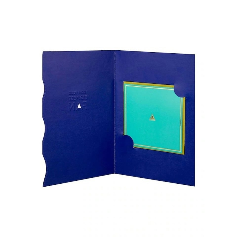 image 1 of Turquoise Premium 'From Your Biggest Fan' Open Card Vivid Aura