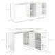image 7 of HOMCOM Multipurpose L-Shaped Computer Desk Laptop Workstation MDF White
