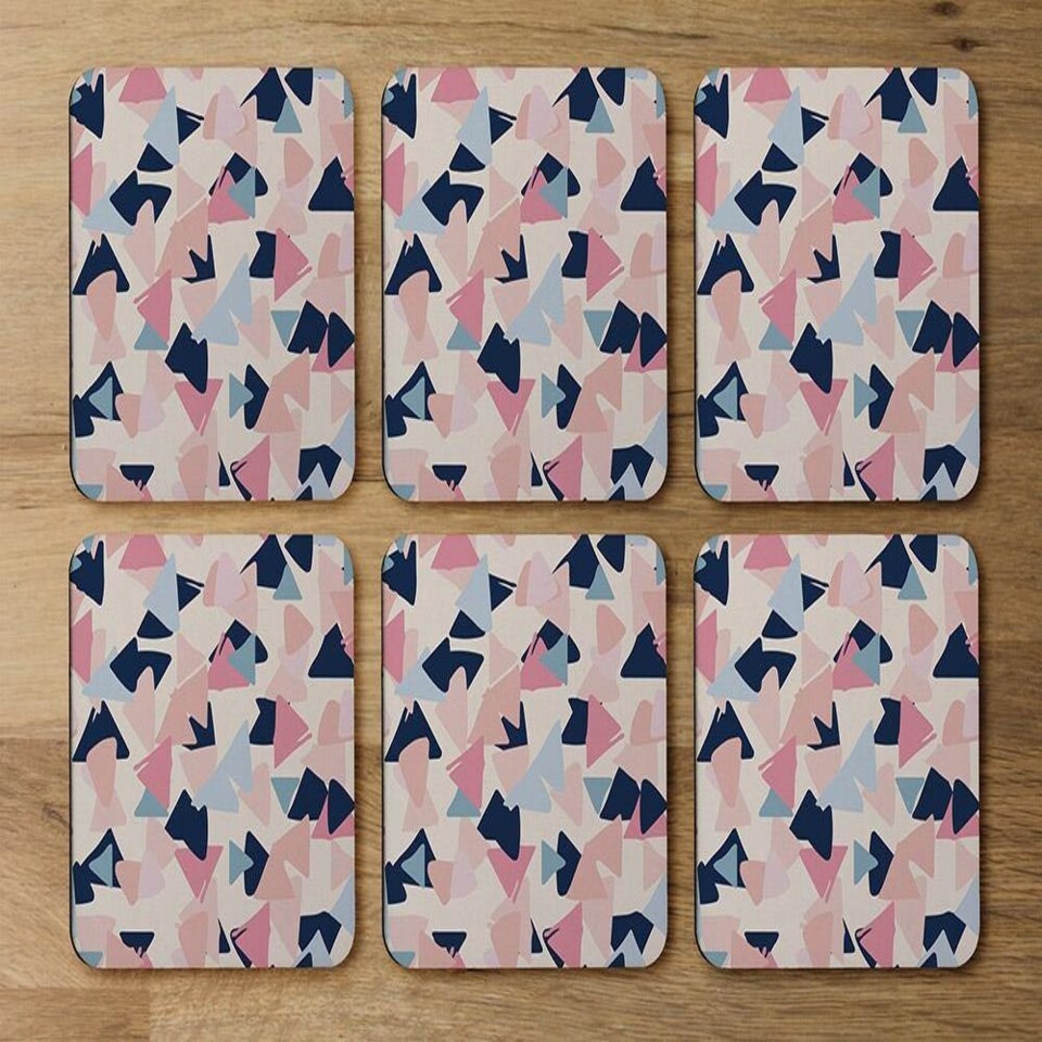 image 1 of Pastel Coloured Triangles (Coaster)