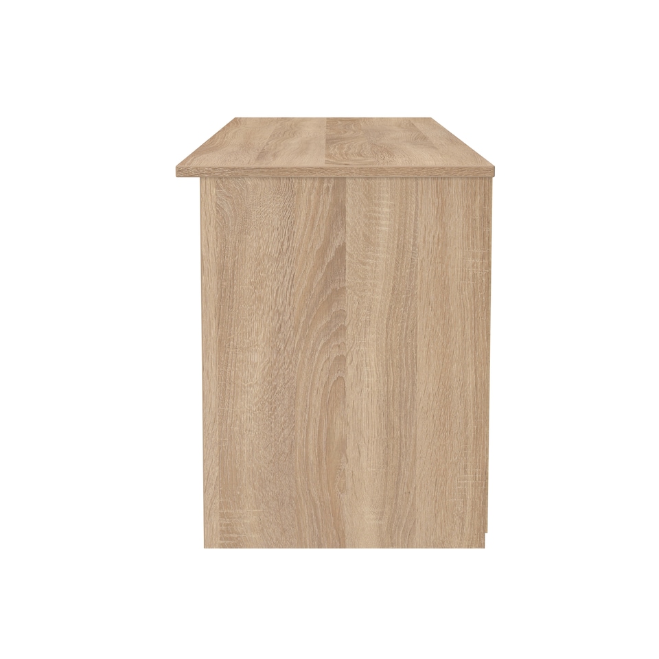 image 1 of Lucca Wide 1 Drawer TV & Media Unit in White Gloss & Bardolino Oak (Ready Assembled) | White | White Gloss & Bardolino Oak