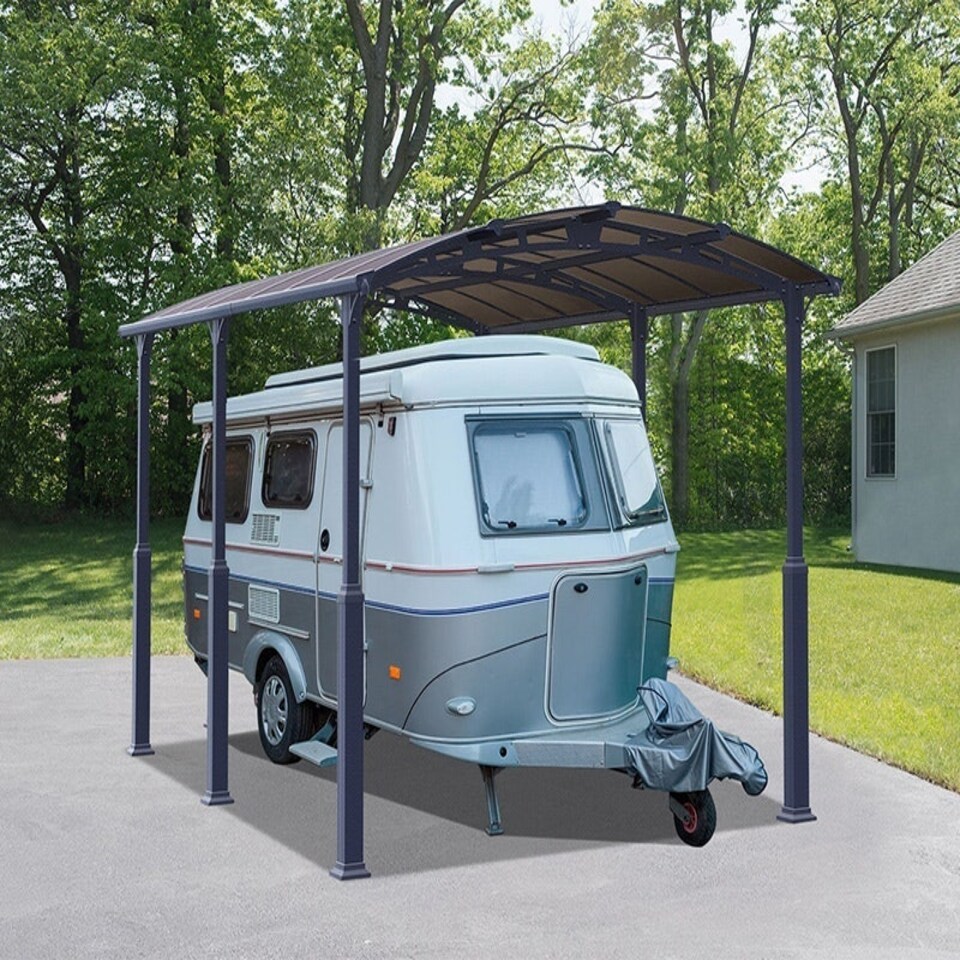 image 1 of Alpine Carport Kit 5000 RV - Aluminium/Polycarbonate - L507 x W352 x H307 - Grey Grey
