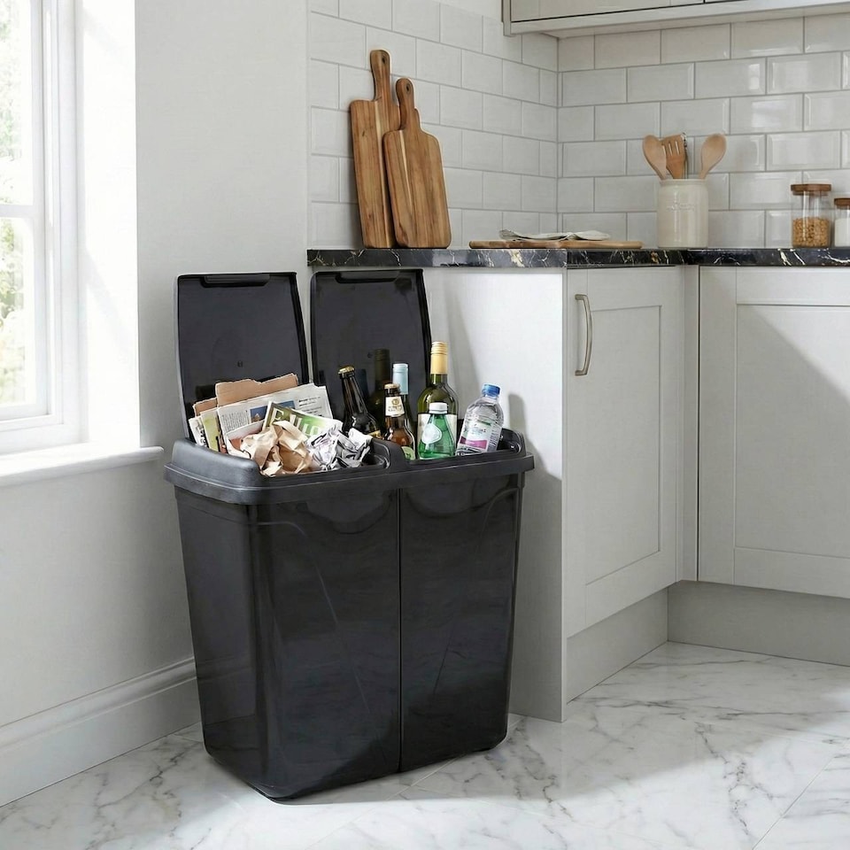 image 1 of 90L Colormatic Double Recycling Bin