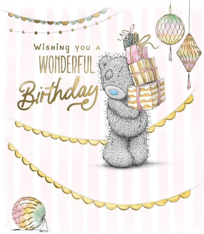 image 1 of Bear And Presents Birthday Card