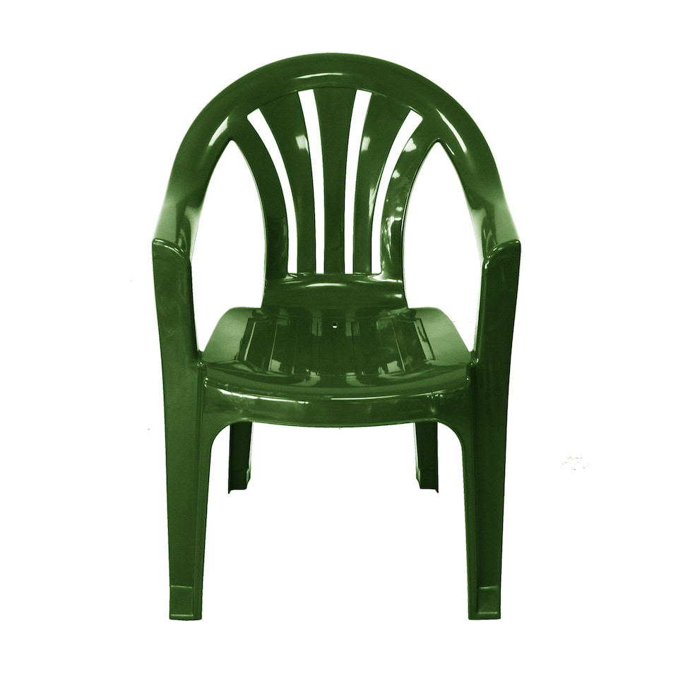 image 1 of simpa Solana Green Stackable Plastic Garden Chair