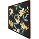 image 1 of Yellow flowers on green (Picutre Frame) Brown | XL