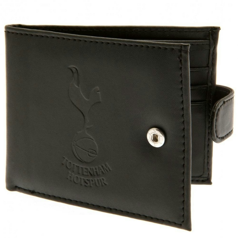 image 1 of Tottenham Hotspur FC Crest Leather RFID Blocking Wallet - Black - One Size