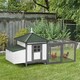image 10 of PawHut Chicken Coop Hen Poultry House w/ Nesting Box Outdoor Run Patio Wooden