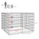 image 7 of PawHut 8-Panel DIY Dog Pen with Door for Indoor/Outdoor Use, 91cm High
