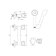 image 4 of Bathroom Wall Mounted Chrome Plated Brass Mixer Shower Two Handles