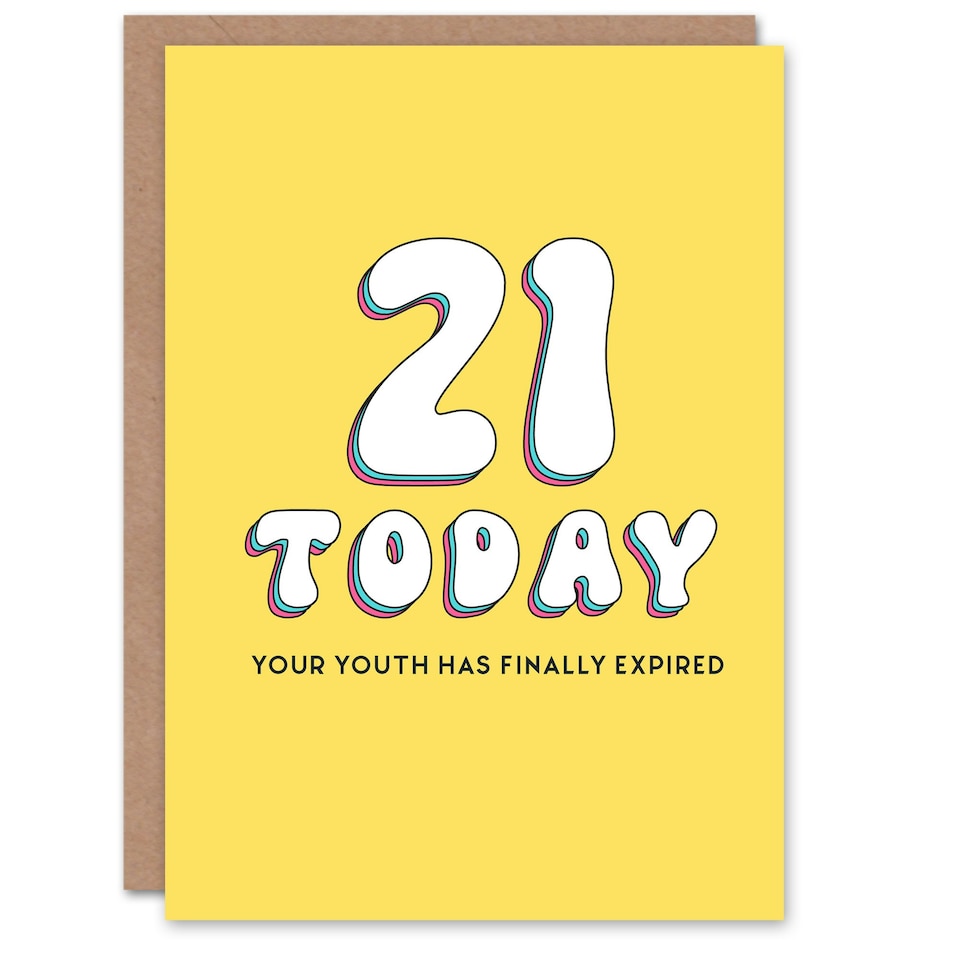 image 1 of 21st Youth Expired 21 Year Old Milestone Her Birthday Card