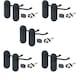 image 1 of Golden Grace 5 Sets Victorian Scroll Design Door Handles Lever on Shaped Backplate in Matt Black - Latch Door Pack with Ball Bearing Hinges Black