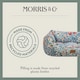image 5 of Morris & Co Bower Print Square Box Dog & Cat Bed - Small Blue | S
