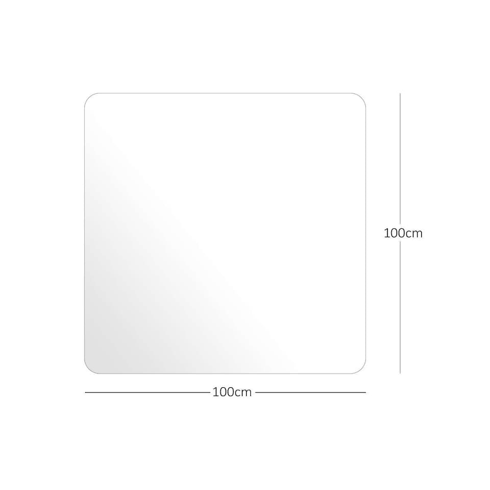 image 1 of PVC Clear Chair Mat for Hard Floors - 100x100cm